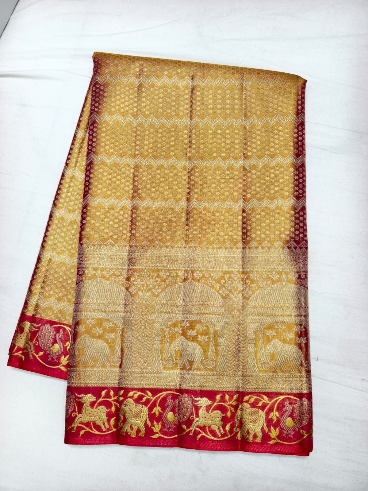 Dharmavaram silk sarees packed in individual presentation boxes