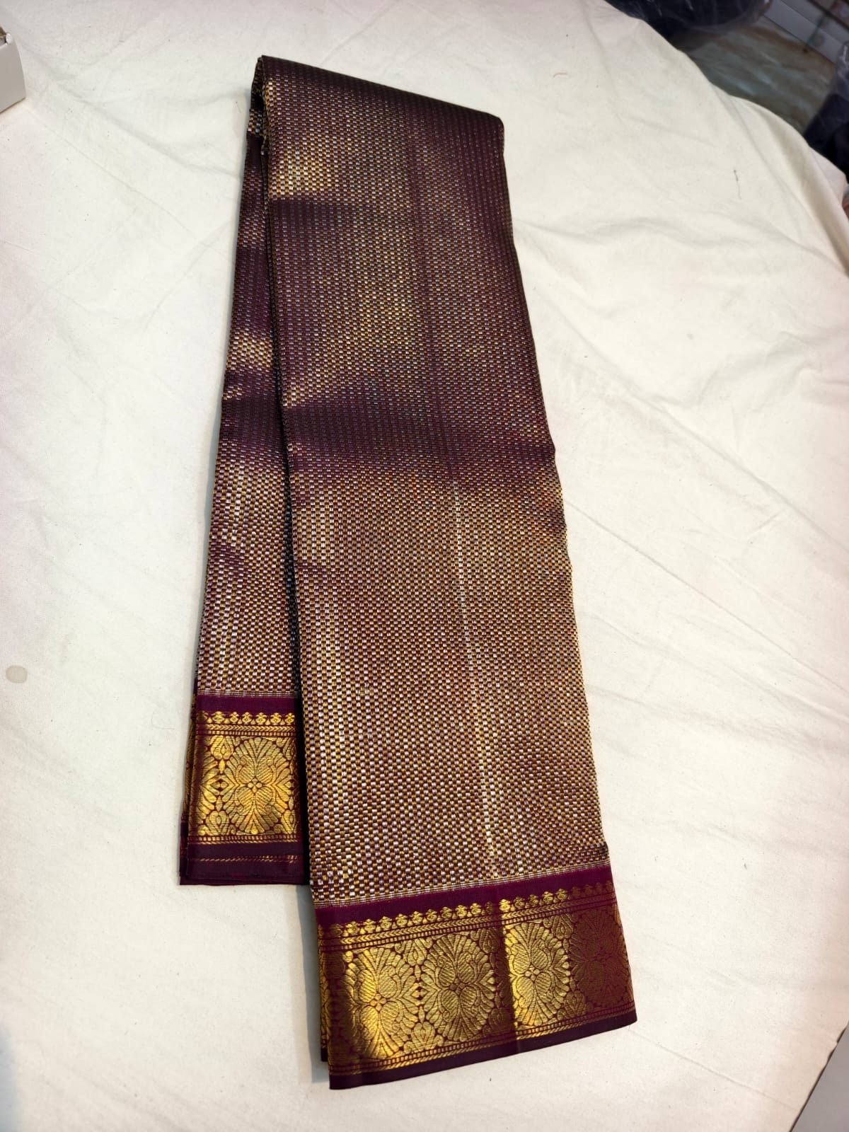 Interior of the Ramanji Handlooms showroom in Dharmavaram
