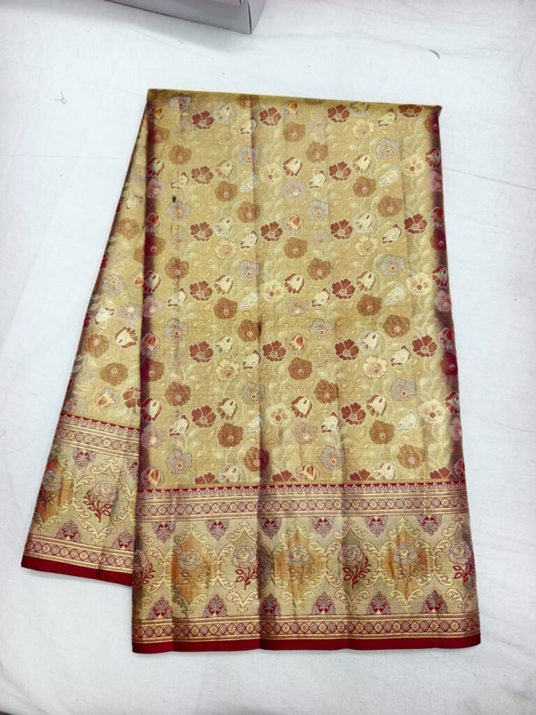 Cream Gold Pattu Saree (11)