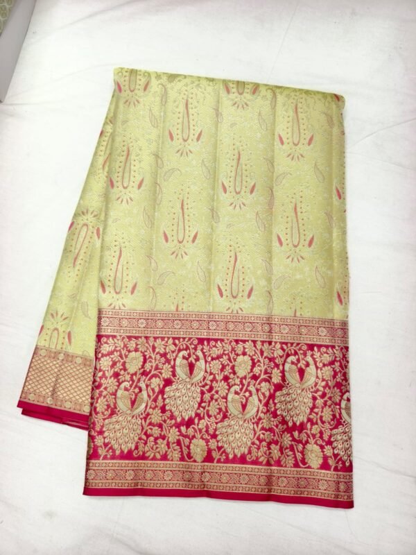 Cream Red Pattu Saree (59)