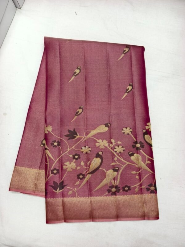 Dusty Pink Pattu Saree