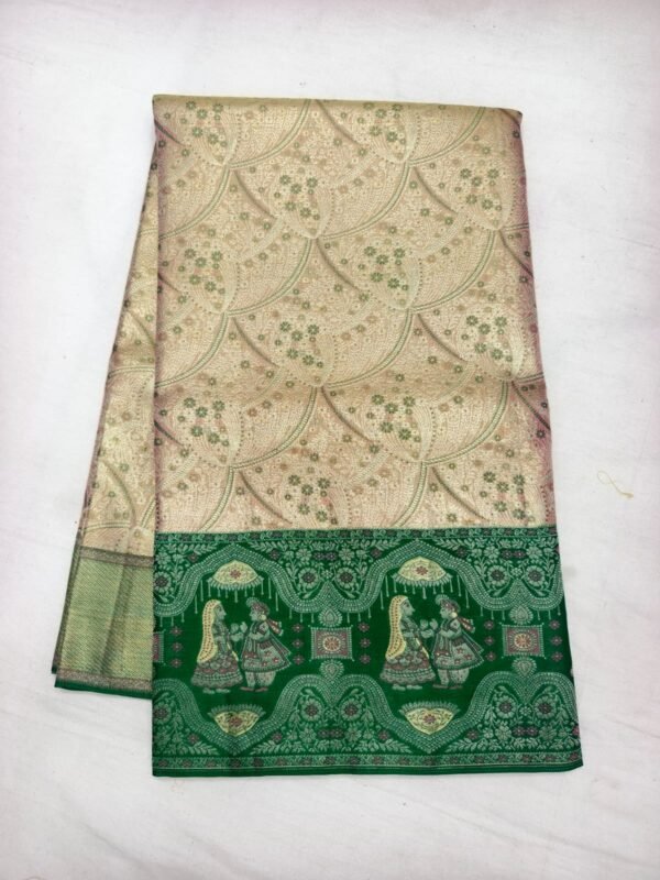 Gold Green Pattu Saree