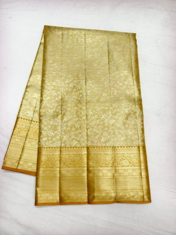 Gold Mustard Pattu Saree