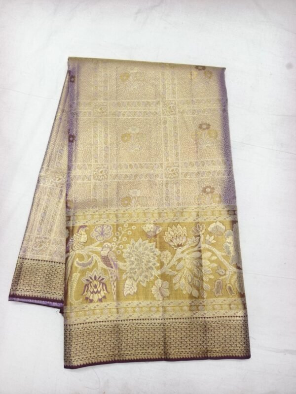 Gold Purple Pattu Saree
