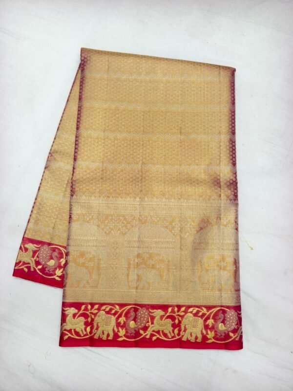 Gold Red Pattu Saree