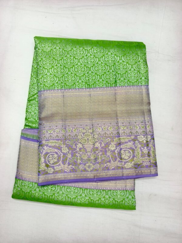 Green Silver Pattu Saree