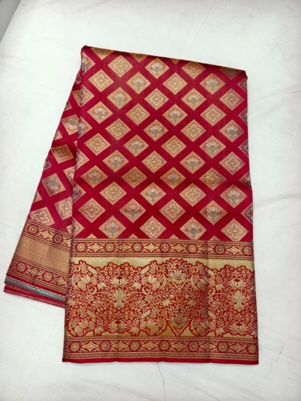 Maroon Gold Pattu Saree