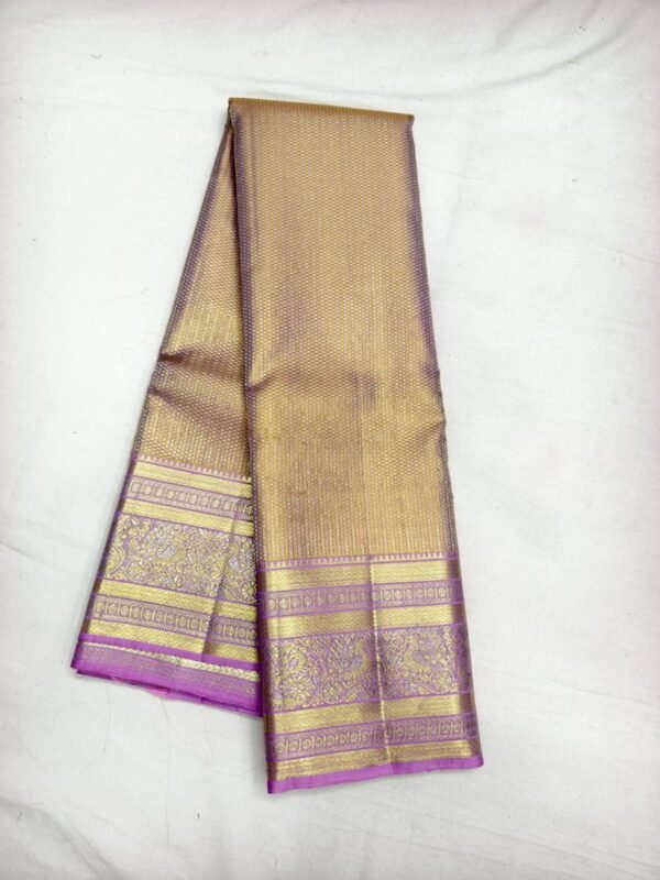 Mauve Gold Pattu Saree