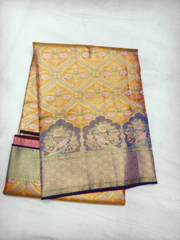 Mustard Pink Pattu Saree (72)