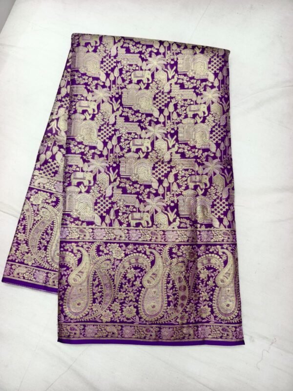 Navy Purple Pattu Saree