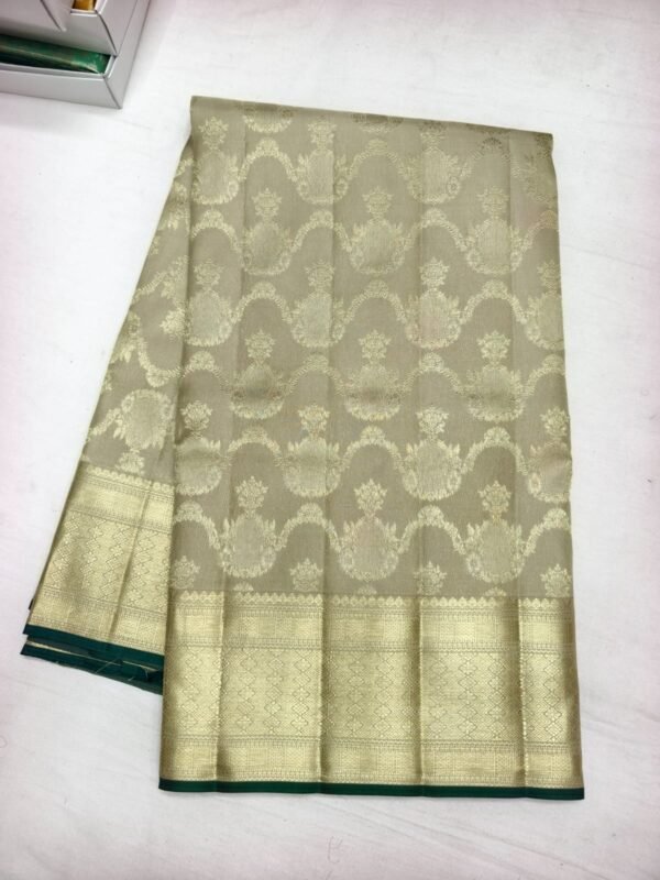Olive Green Pattu Saree