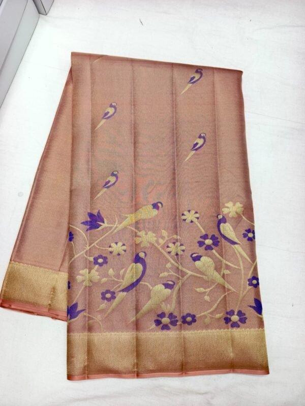 Peach Pattu Saree