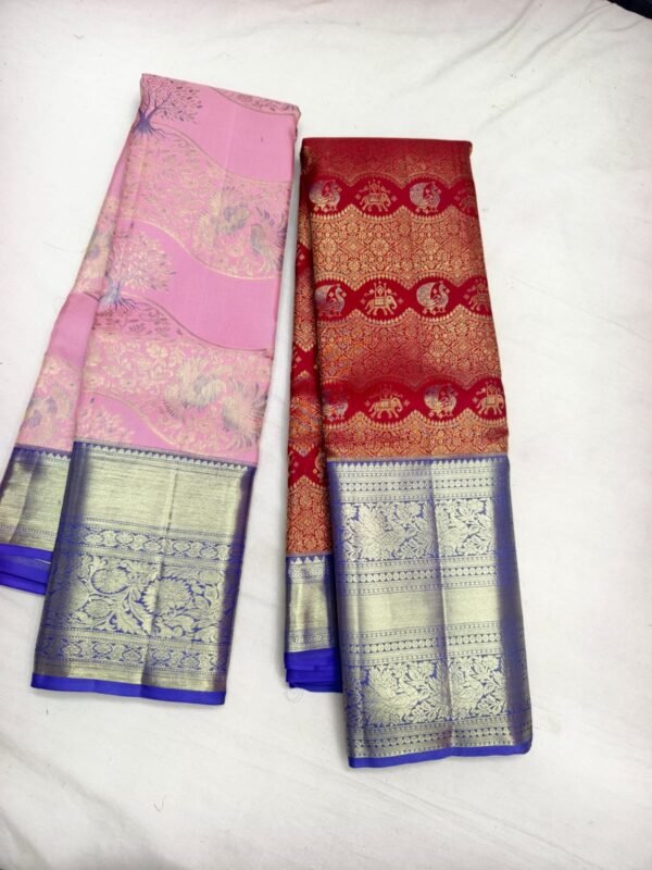 Pink Red Pattu Saree (87)