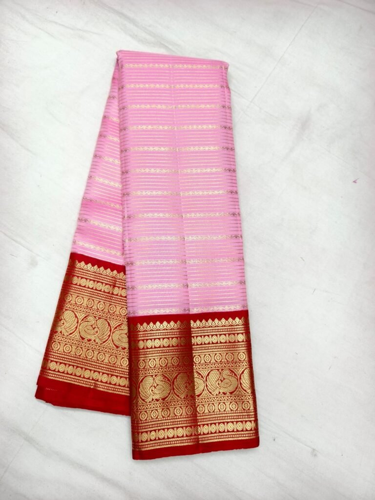 Pink Red Pattu Saree (31)