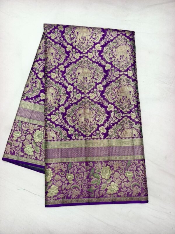 Purple Gold Pattu Saree