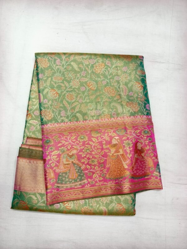 Sage Pink Pattu Saree